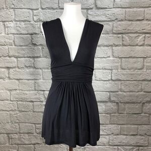 Ella Moss Charcoal Empire Waist Sleeveless Top